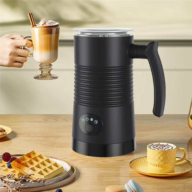 

A84G-4-In-1 Electric Hot And Cold Foam Maker 400W Automatic Milk Foamer Machine For Coffee Cappuccino Latte EU Plug