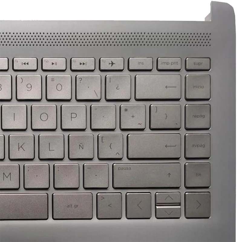 لوحة مفاتيح إسبانية/لاتينية جديدة لـ HP Pavilion 14-DQ 14S-DR 14Z-FQ TPN-Q221 EA0PA003010 مع حافظة الغطاء العلوي Palmrest