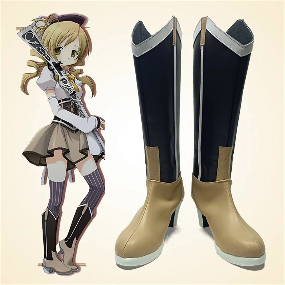 Tomoe Mami Madoka Magica Cosplay Shoes Boots Game Anime Halloween Christmas RainbowCos0 W2988