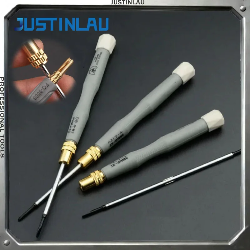 JUSTINLAU 1 Stück 2mm Präzisions-Mini-Schlitzschraubendreher für Uhren, Handys, Tablets und Computer Reparatur-Schraubendreher Manuelles Reparaturwerkzeug