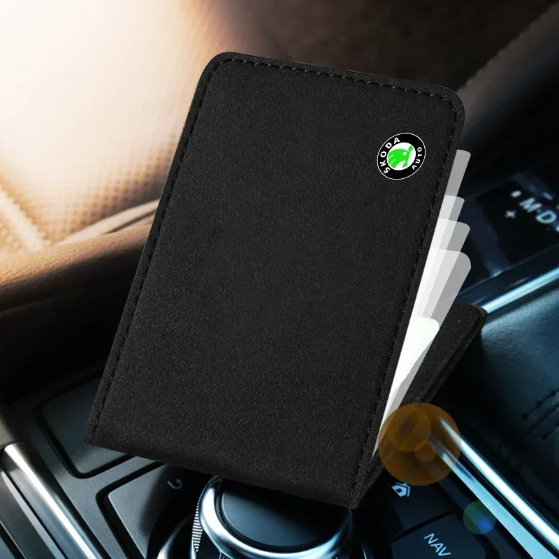 Juego de licencia de conducir de coche, cubierta protectora para Skodas Octavia MK2 MK3 2 3 A7 Fabia Karoq Kodiaq Superb Rapid Kamiq Scala Yeti, 1 Uds.
