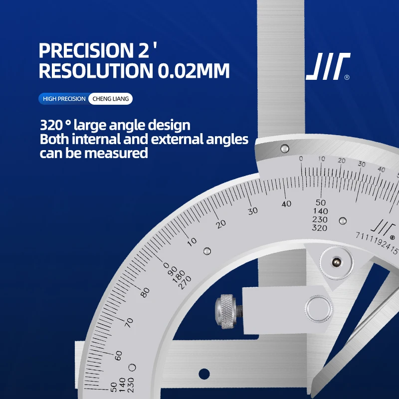 Original Product Quantity Vernier Angle Ruler Protractor Angle Ruler Goniometer 0-320 360 Degrees With Table Digital Display