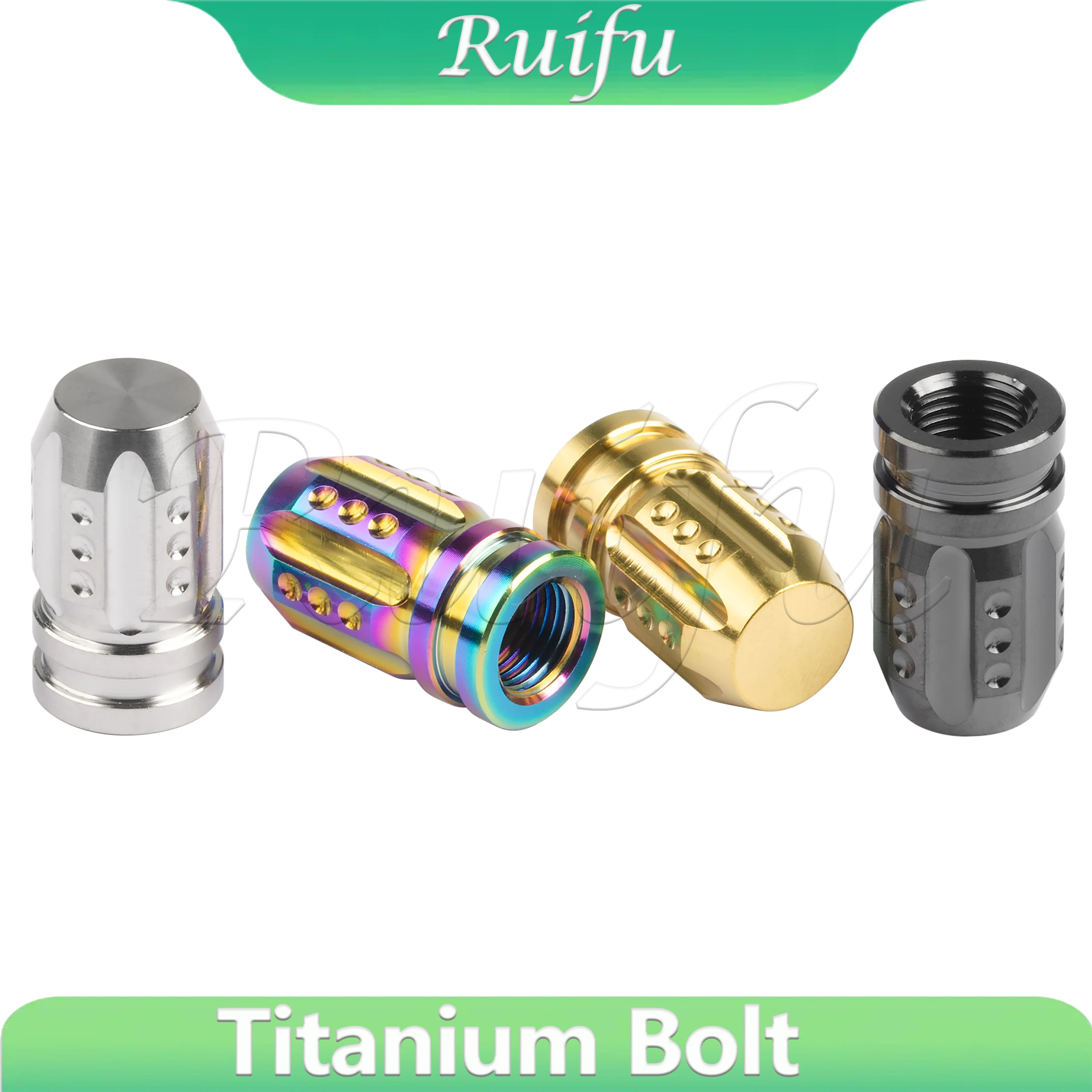 

Ruifu Titanium Alloy Valve Cap for Motorcycle Car Bik Wheel Dust Valve Tire Dust Cover