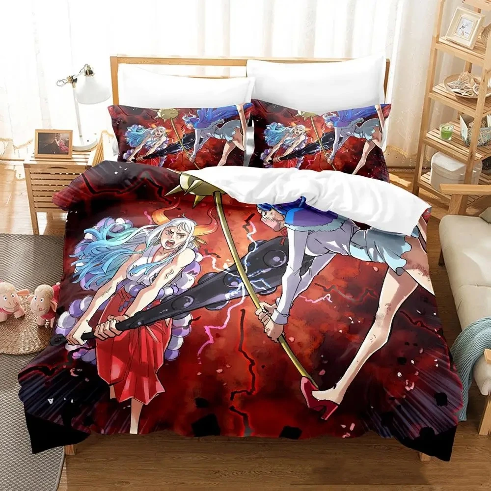 

2023 Ulti Anime Bedding Set Cartoon Anime three-piece set Adult Kid Bedroom Duvetcover Sets 3D Kawaii Girls kawaii bedding