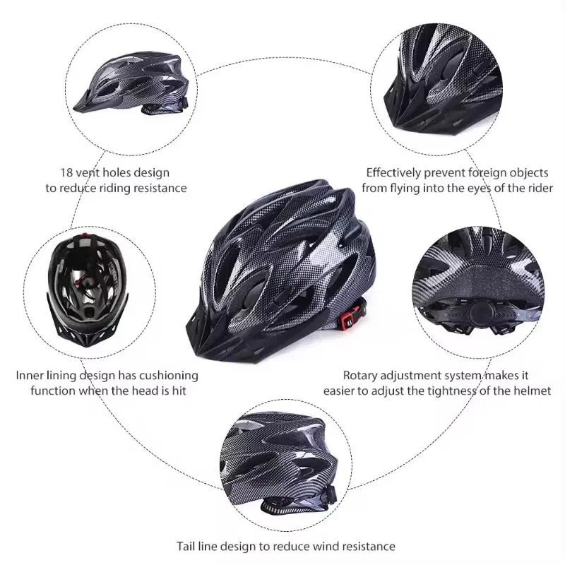 Head Safety Bicycle Cycling Helmet Ultralight MTB Road Scooter  Adjustable Smart