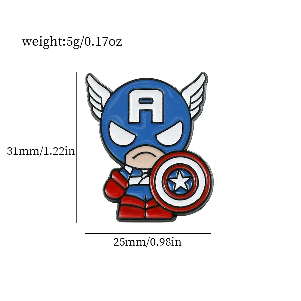 Marvel Avengers Enamel Pin Lapel Pins Gift Brooches Badges Iron Man Batman Brooch for Clothes Jewelry Backpack Accessories