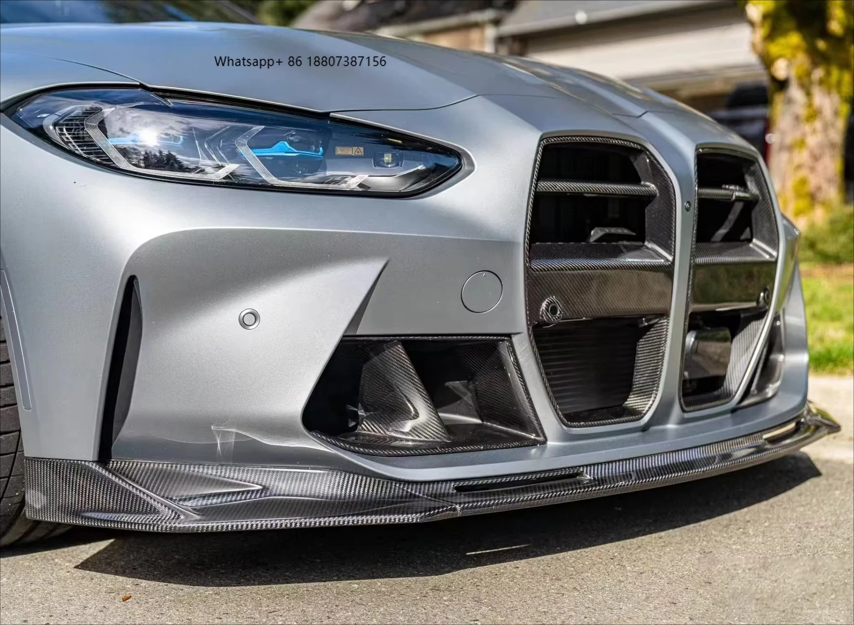 

Suitable forBMW G80 M3 G82 G83 M4V Carbon Fiber Front Bumper Lip Spoiler Splitter Car Front Bumper