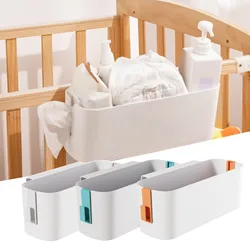 Bedside Hanging Basket Organizer with Hooks Dorm Bunk Beds Shelf Table Storage Holder for Remote Controls Magazines Phone