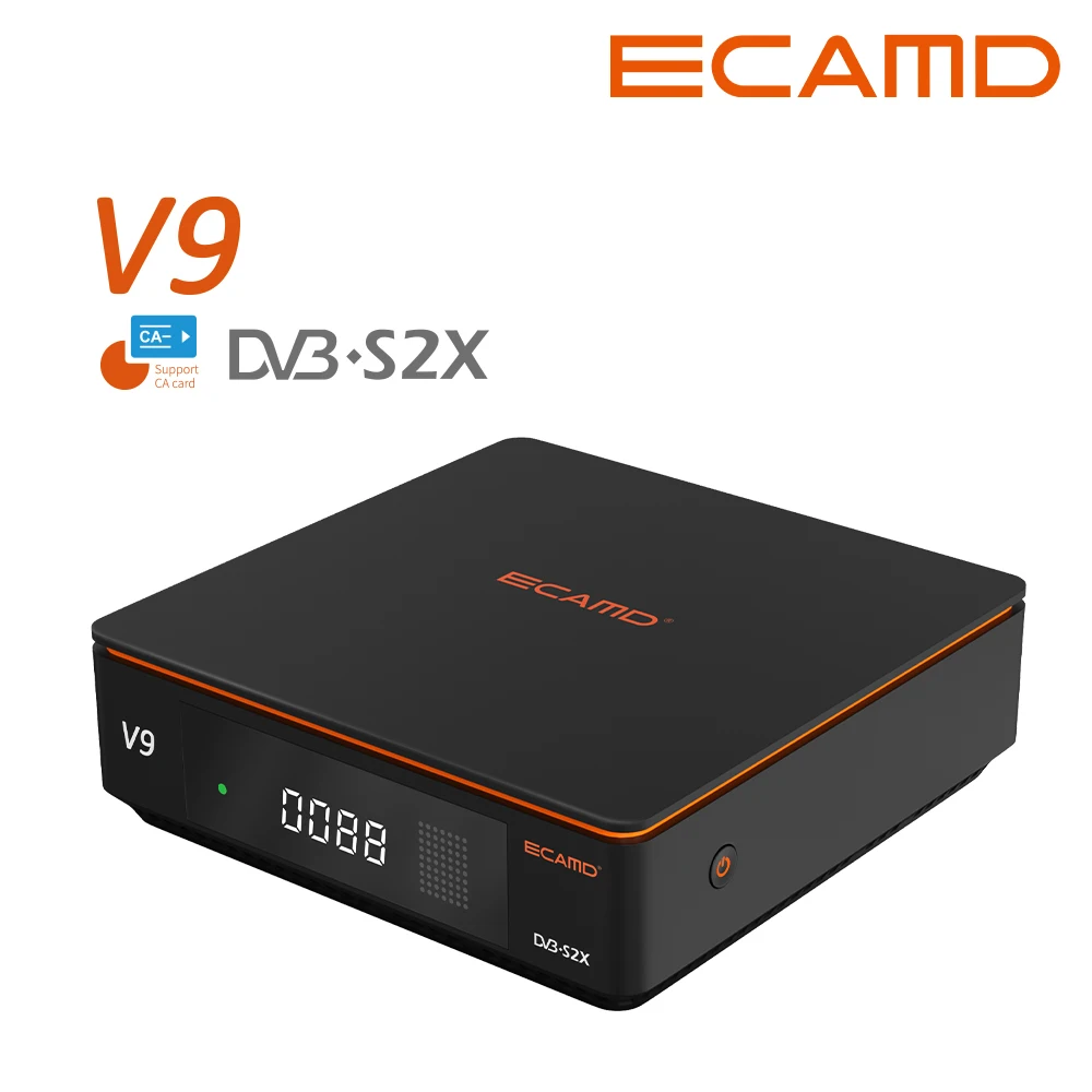 ECAMD V9 Prime HD Receiver ECAM DVB-S2X/S2/S Satellite Signal Decoder 1080P H265 Built-in 2.4G WIFI Support Update MARS Firmware