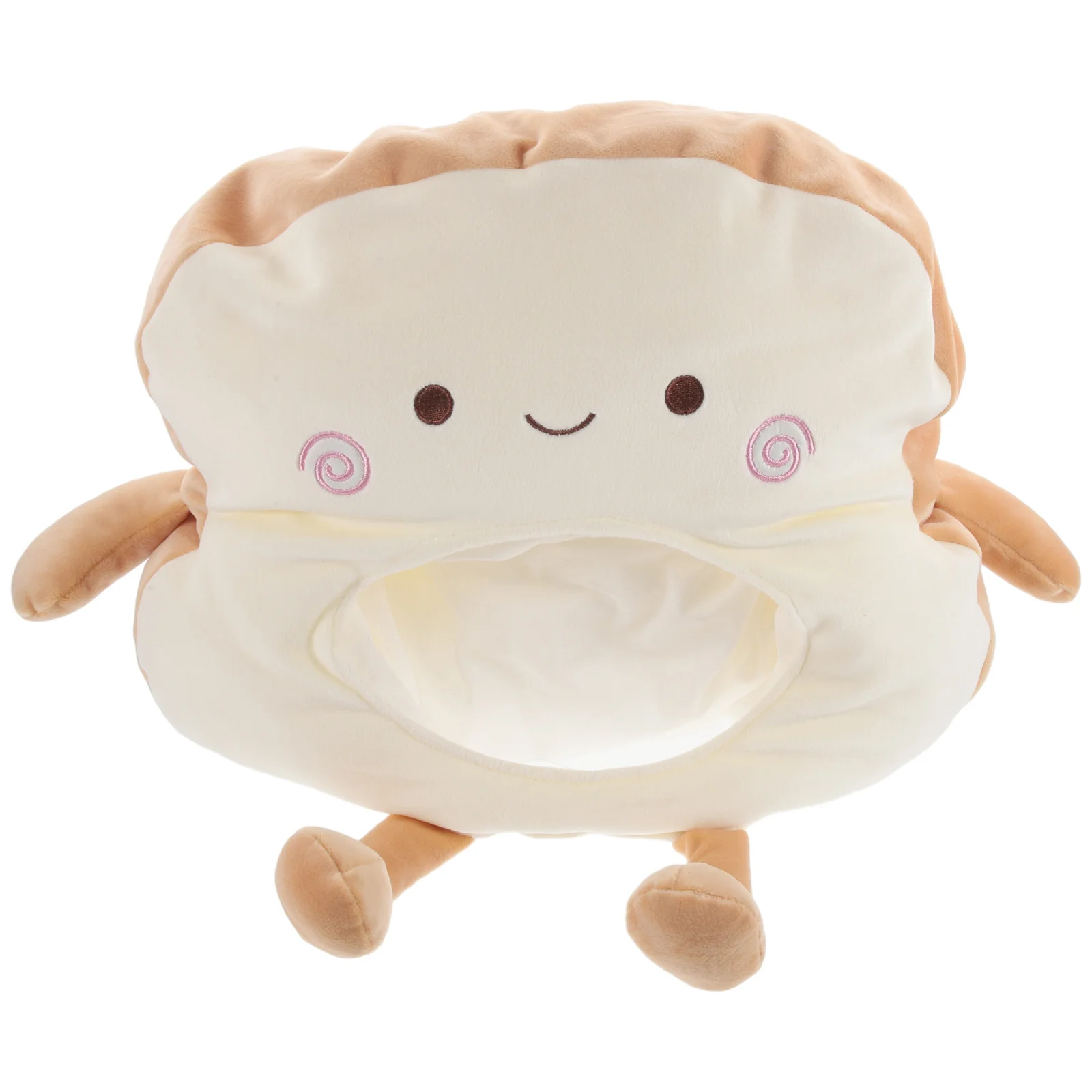 

Toast Bread Hat Creative Cosplay Party Headgear Lightweight Fabric Soft Touch Decorative Toast Hat Prop Festival Performance