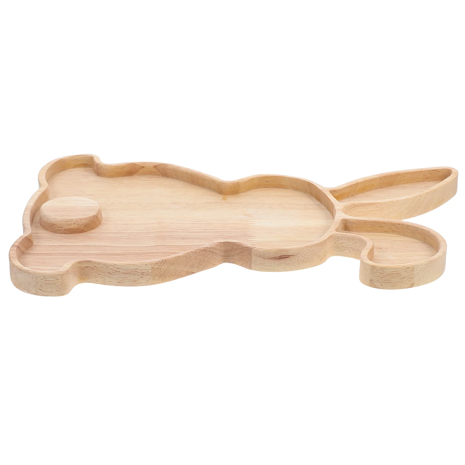 

Snacks for Adults Rabbit Tray Food Containers with Lids Bread Display Wooden Plate Band Khaki