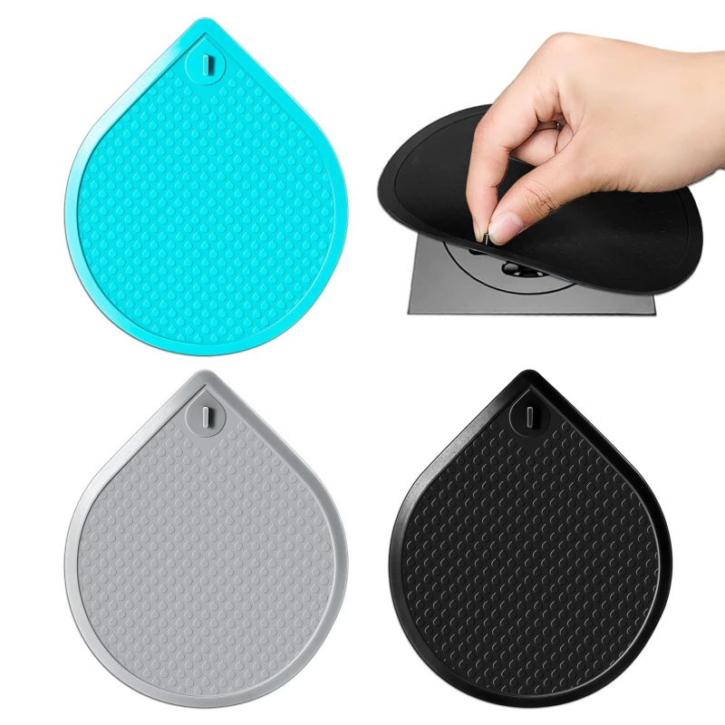 Shower Drain Cover Silicone Floor Drain Cover Anti-Odor Mat Shower Tub Stopper Silica Gel Drain Plug For Bathtub Kitchen Laundry