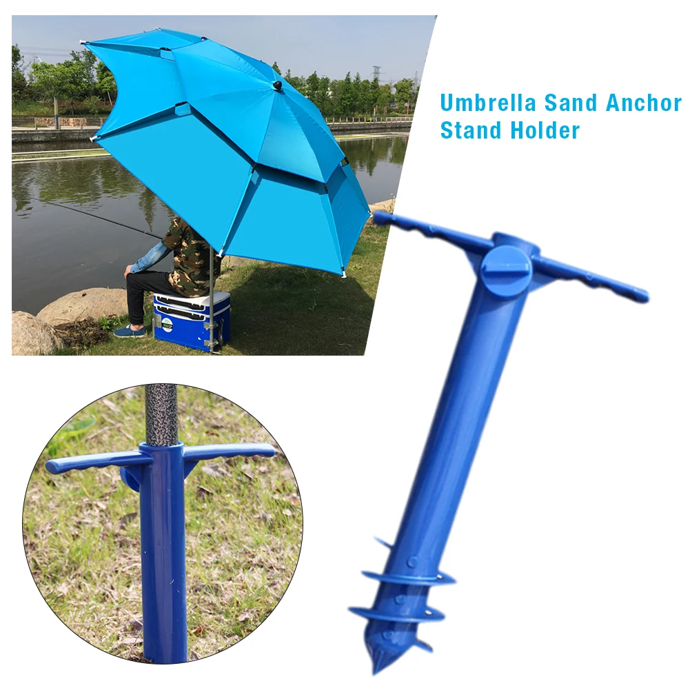 Beach Umbrella Adjustable Base Plastic Ground Plug Beach Garden Parasols Fixing Tool Sand Anchor Terrace Outdoor Umbrella Nail