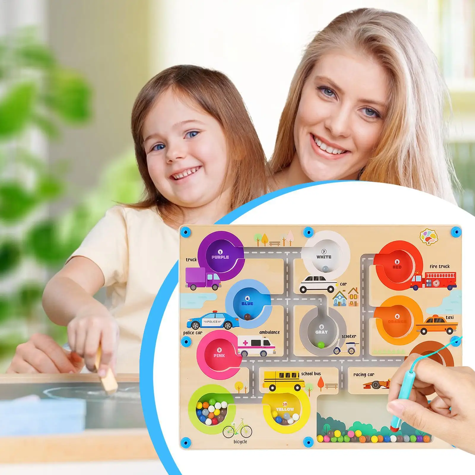 Labirinto magnetico Labirinto magnetico Puzzle Board Giochi di apprendimento Gioco di abbinamento STEM Giocattoli educativi Attività di apprendimento in età prescolare per