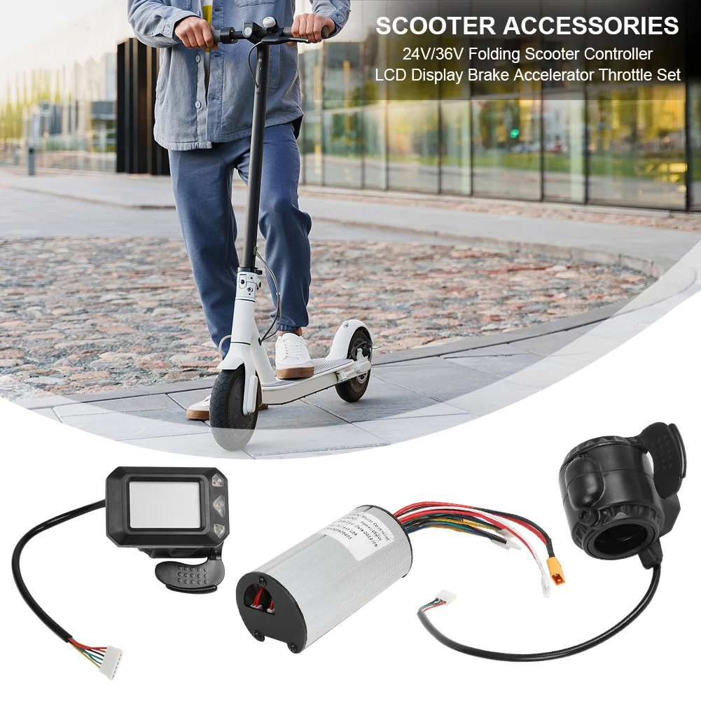 24/36V pieghevole Scooter elettrico Controller accessori Controller Scooter in fibra di carbonio Display LCD acceleratore freno acceleratore