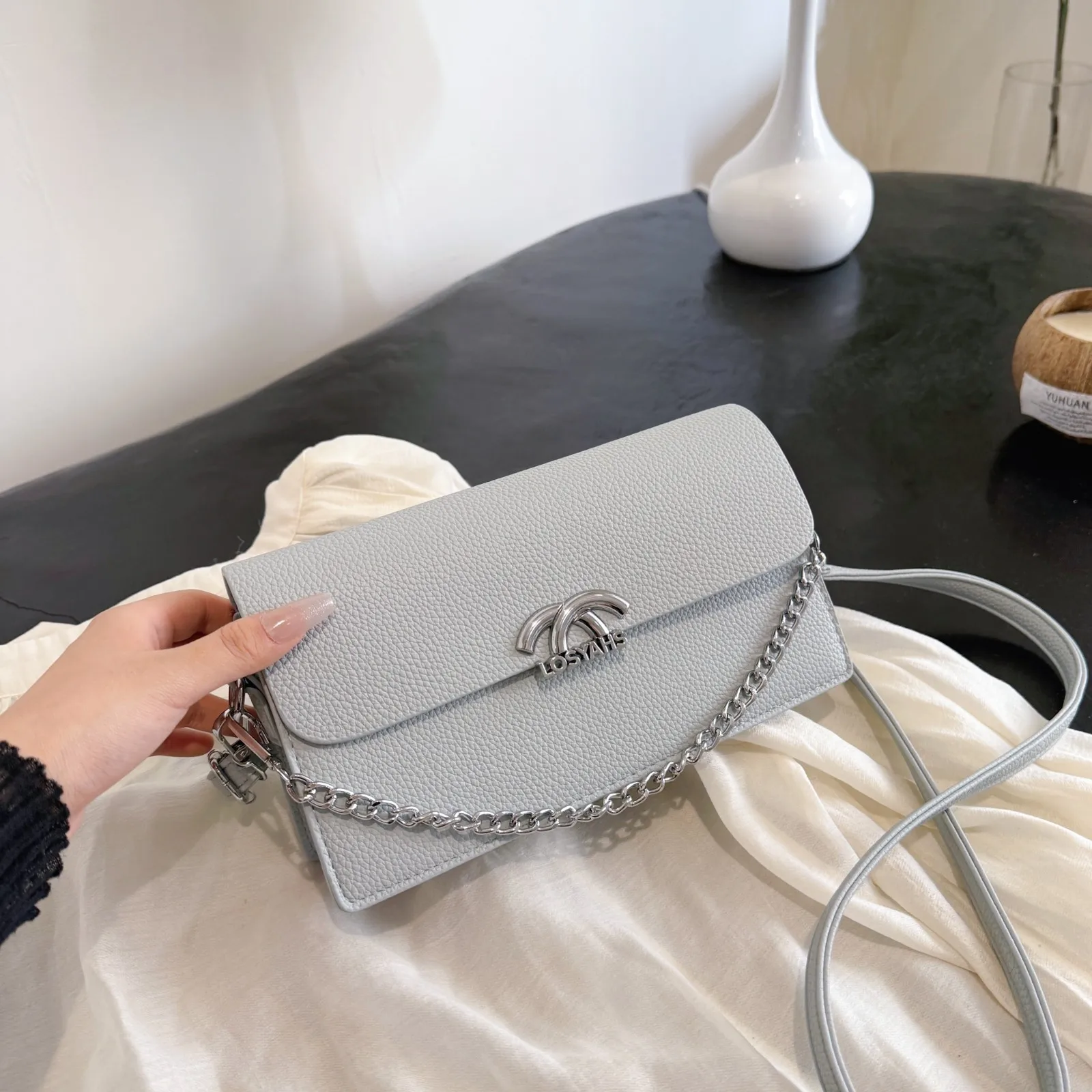 

Diaper Bag Classic Textured Satchel Luxury Crossbody Purse For Women Elegant Minimalist Leather Designer Bag