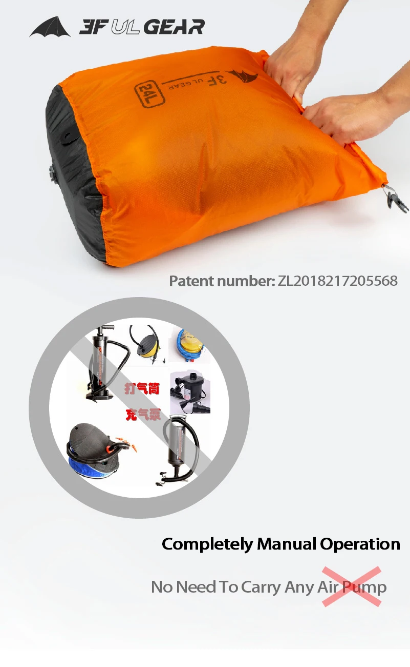 3F UL GEAR 12L 24L 36L Wasserdichte Tasche Mit Luft Ventil Auspuff Driften Schwimmen Tasche Reise Lagerung Taschen Outdoor Camping ausrüstung – Detail 2