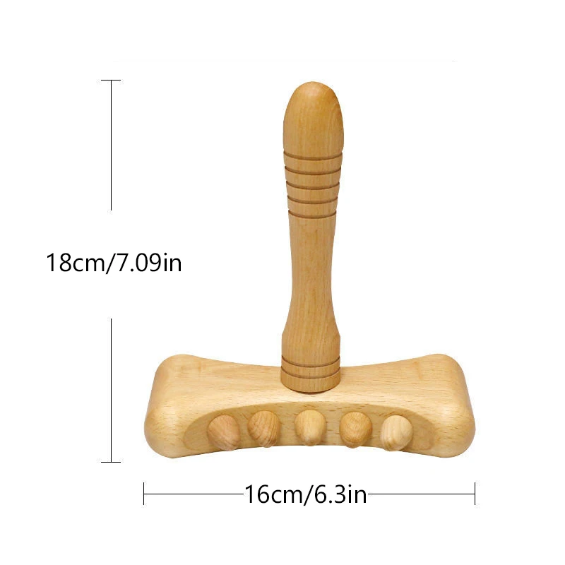 

1PCS Wood Massage Stick Wooden Therapy Massage Tools Home Gua Sha Lymphatic Drainage Tool Relieve Muscle Soreness Anti Cellulite