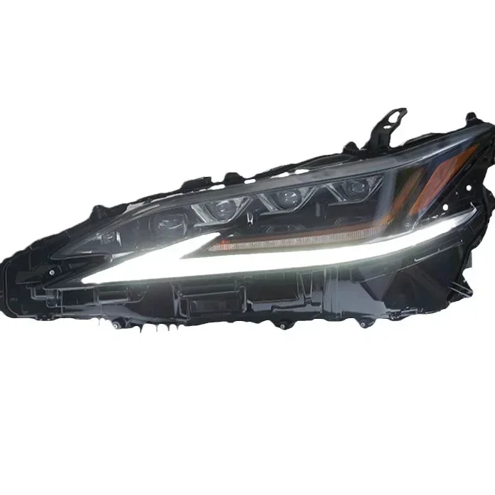 A pair Suitable for 18-23 Lexus ES headlight assembly modified LED three-eye matrix headlight streamer steering high matching