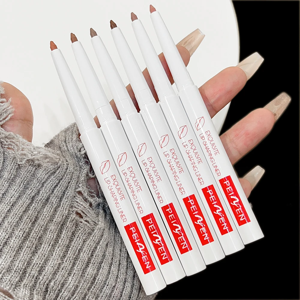 Waterdichte Matte Lipliner Potlood Sexy Nude Bruin Rode Contour Tint Lippenstift Aanhoudende Anti-Stick Cup Lipliner Lippen Make-Up Cosmetisch