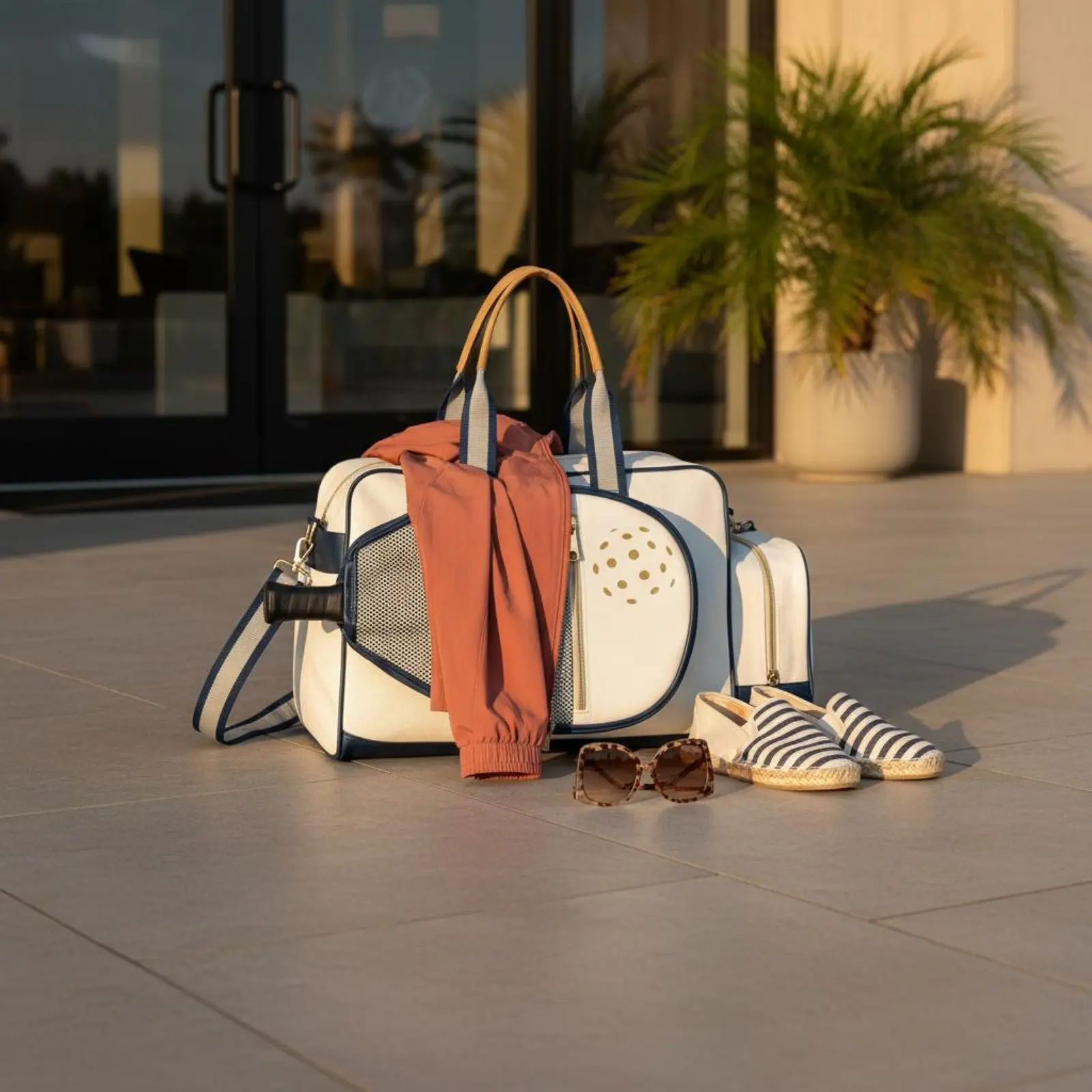 

Женская сумка-тоут для пиклбола с креплением на ограждение, стильный дизайн, долговечная, для путешествий