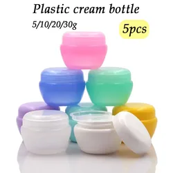 5pcs 5g/10g/20g/30g Empty Plastic Travel Cosmetic Jars Makeup Container Mushroom Bottles Vials Face Cream Sample Pots Gel Boxes