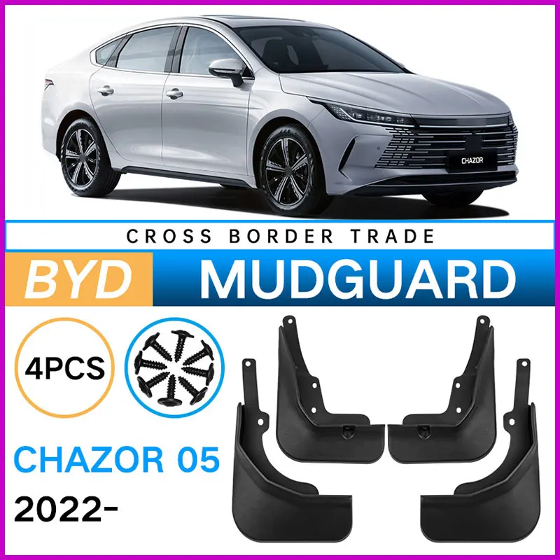 4x Tyre Mudflaps Mudguards Fit for BYD Chazor 05 2022-2023 Mudguards Tire Fenders Mud Flaps Wheel Guards Accessories Waterproof