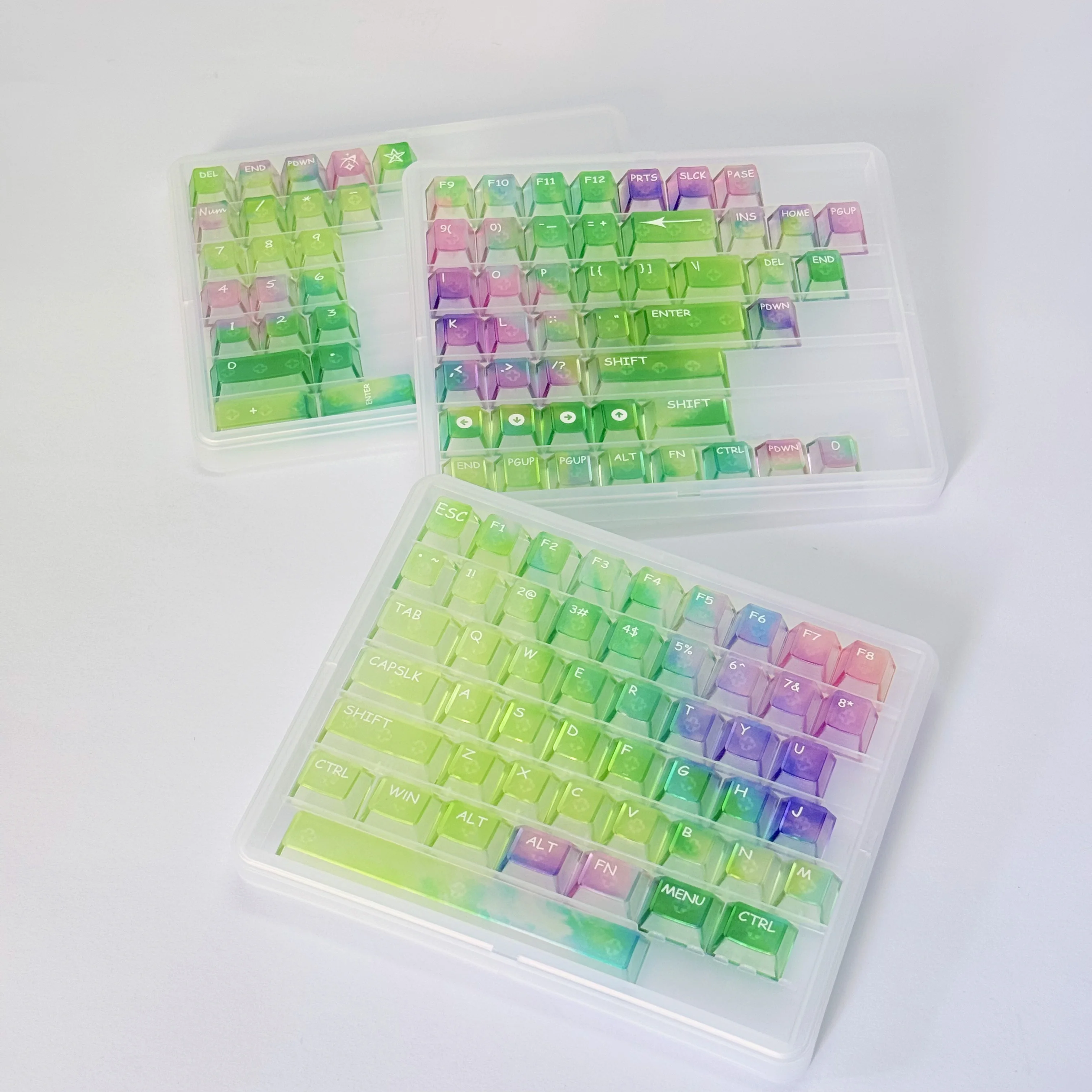 Colorful Keycap 60% 65% 75% TKL 96% 100% PC Custom Frosted matte Keycap for Mechanical Keyboard