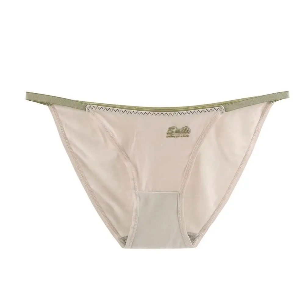 Cuecas sem costura cinto fino lei cintura para meninas algodão virilha coreano cuecas tangas calcinha feminina