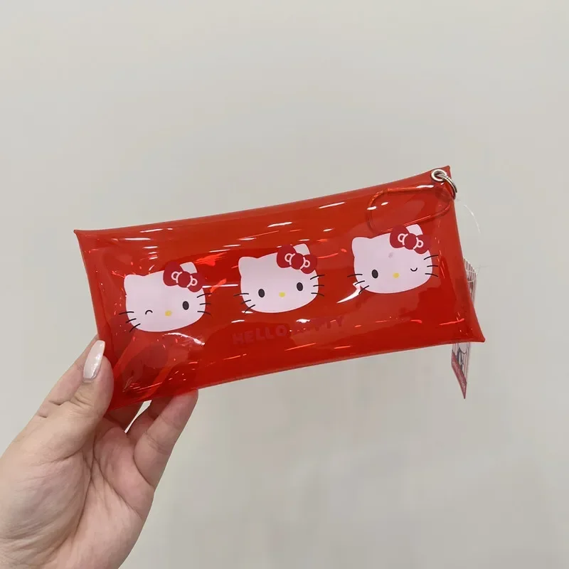 Hello Kitty Astuccio per matite in PVC culomi, scatola di cancelleria, portafoglio per trucco cartoon Sanrio, carino borsa per riporre la mia melodia di Cinnamoroll per le donne