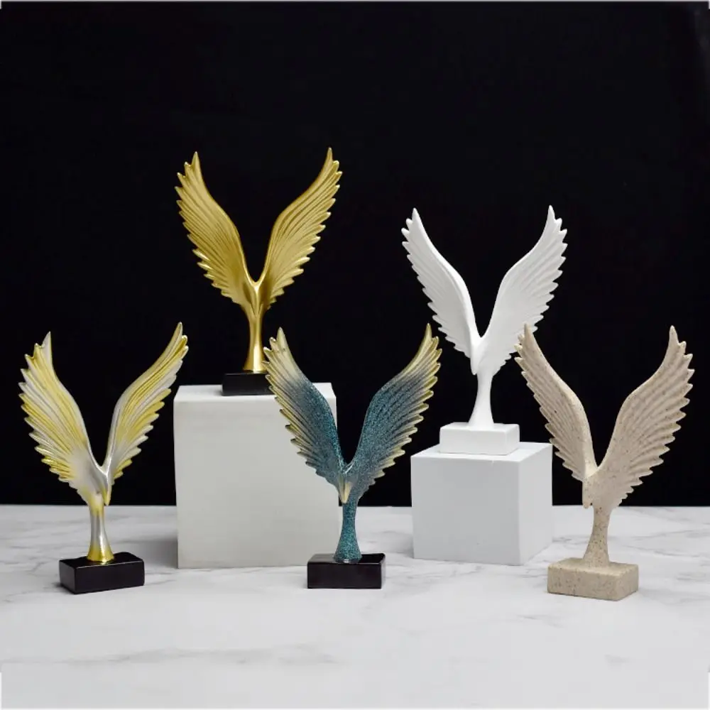 Wine Cabinet Decor High Quality Peaceful Prayer Simulated Resin Crafts Animal Wings Statue Desktop Ornaments Eagle  Ornaments