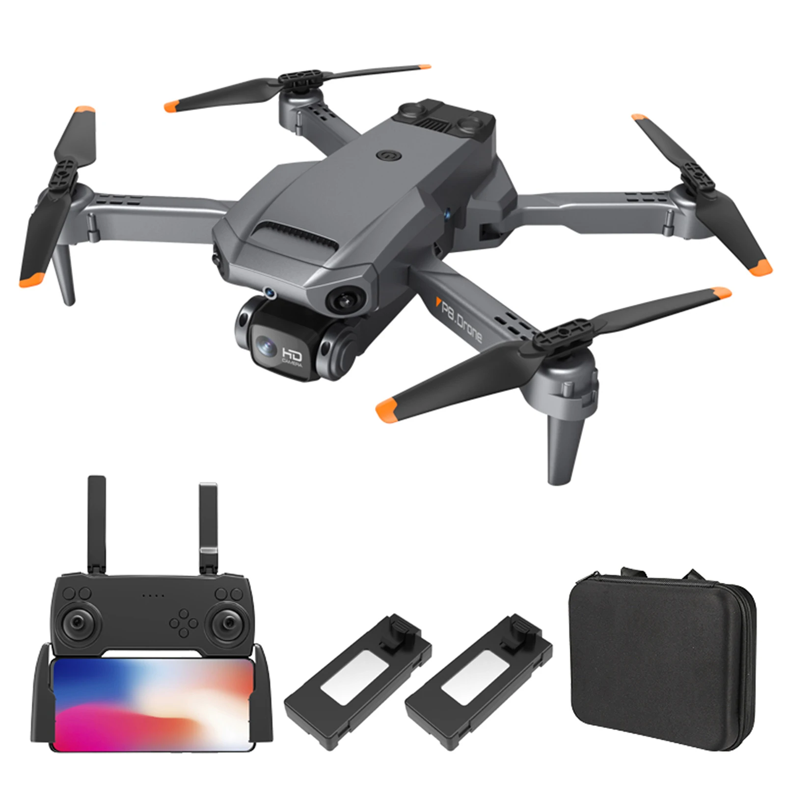 P8 RC Drone with Camera 4K Dual Camera RC Quadcopter with Function 4 Sided Obstacle Avoidance Waypoint Flight Gesture Control