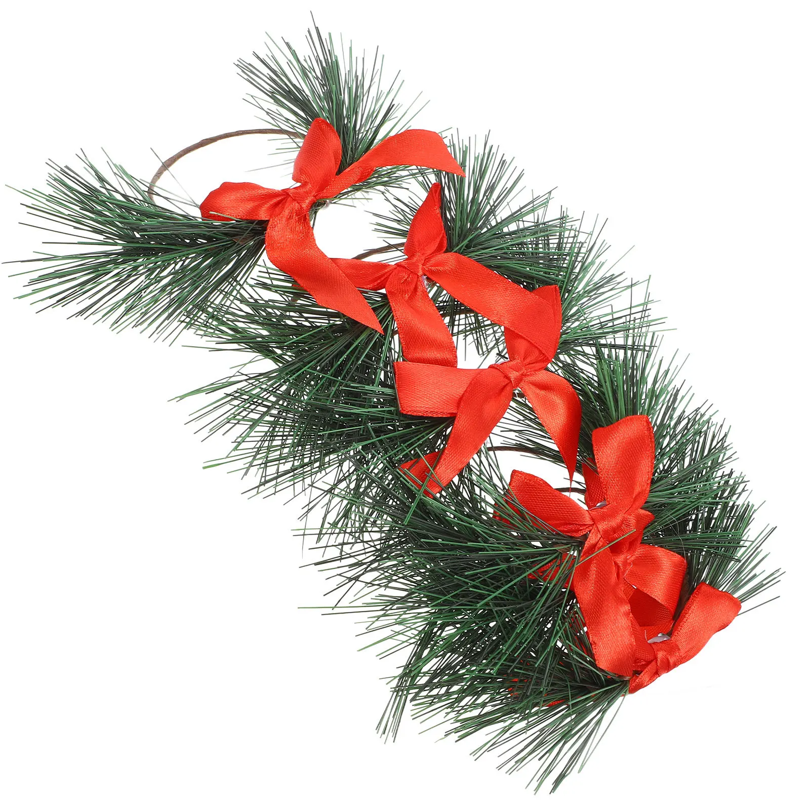 

6Pcs Rings Greenery Wreaths Reusable Tear Resistant Perfect Shelf Mantel Display Christmas Decor Mini Christmas Wreaths