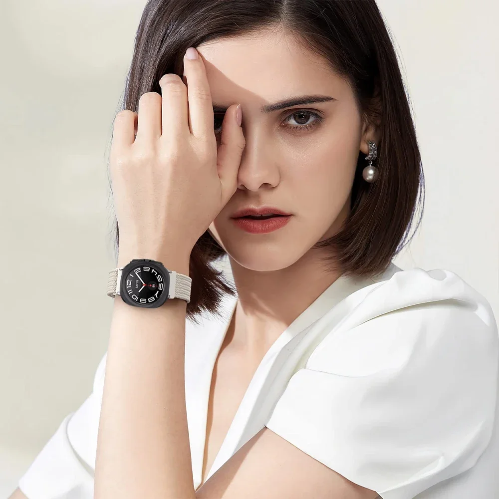 Аксессуары для Samsung Galaxy Watch Ultra Band 47 мм, регулируемый нейлоновый плетеный спортивный браслет correa Galaxy watch 7 Ultra Strap