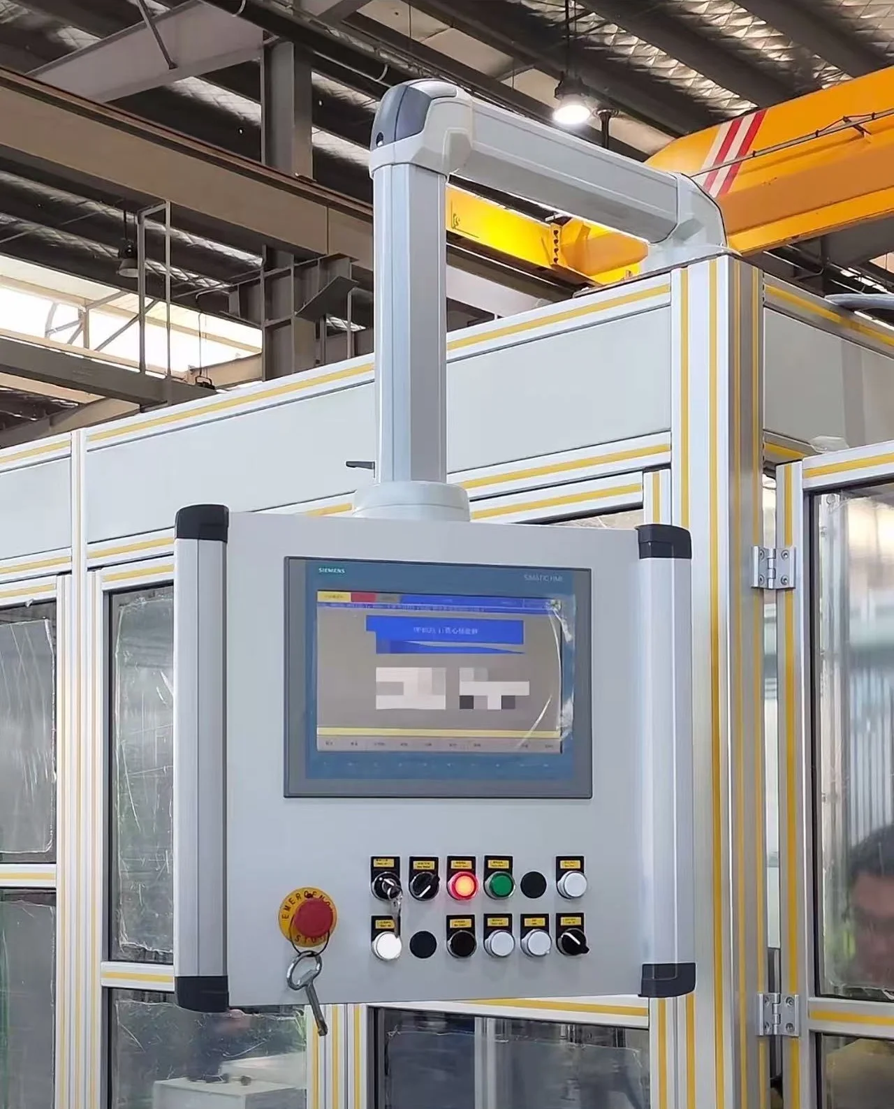 Compact HMI Support Arm System, Light Duty Aluminum Control Box Bracket for Small CNC Machine, JDF 5065 Adjustable Monitor Mount