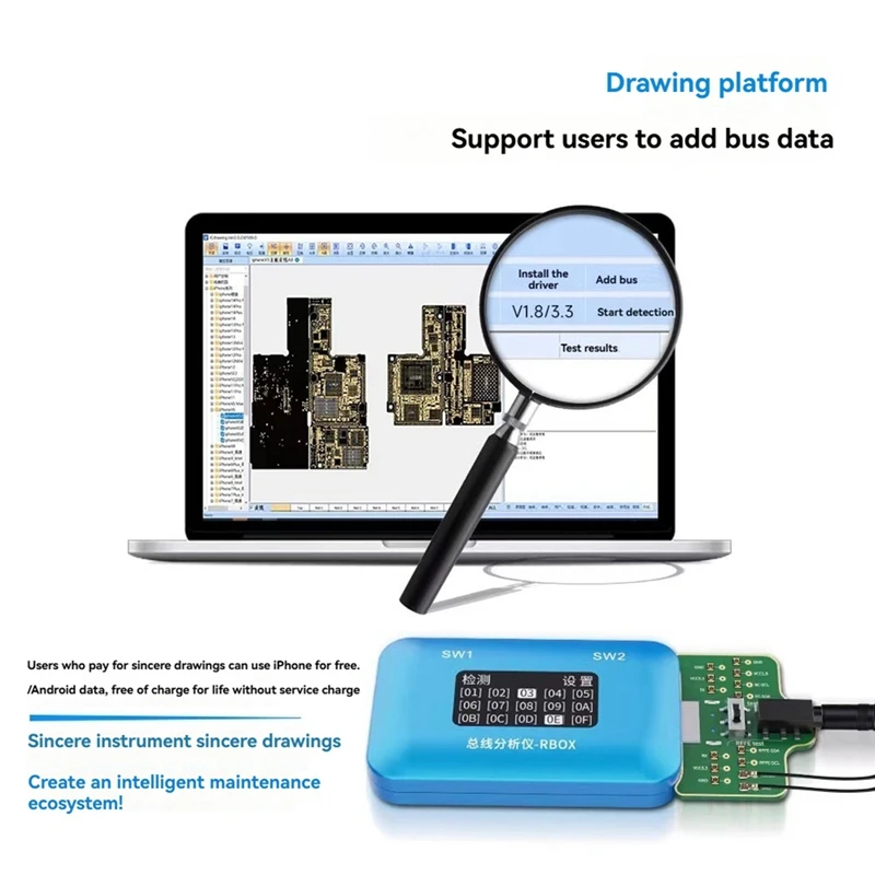 RBOX Bus Analyzer Mobile Phone Motherboard Signal Fault Detection And Repair Tool For Mobile Phone Repair