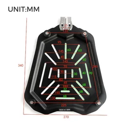 Universal Motorcycle Top Rear Luggage Box Bracket Plate For 45L 55L 65L Rear Trunk Storage Tool Box CNC Aluminum Alloy