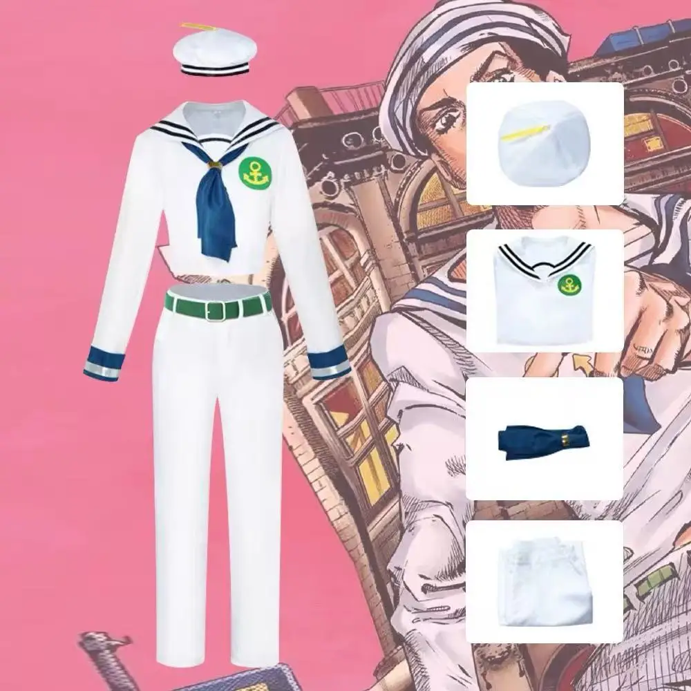 

Anime JOJO's Bizarre Adventure Jojolion Higashikata Cosplay Costume Josuke Gappy Women Men School Sailor Uniform Hallowen Suit
