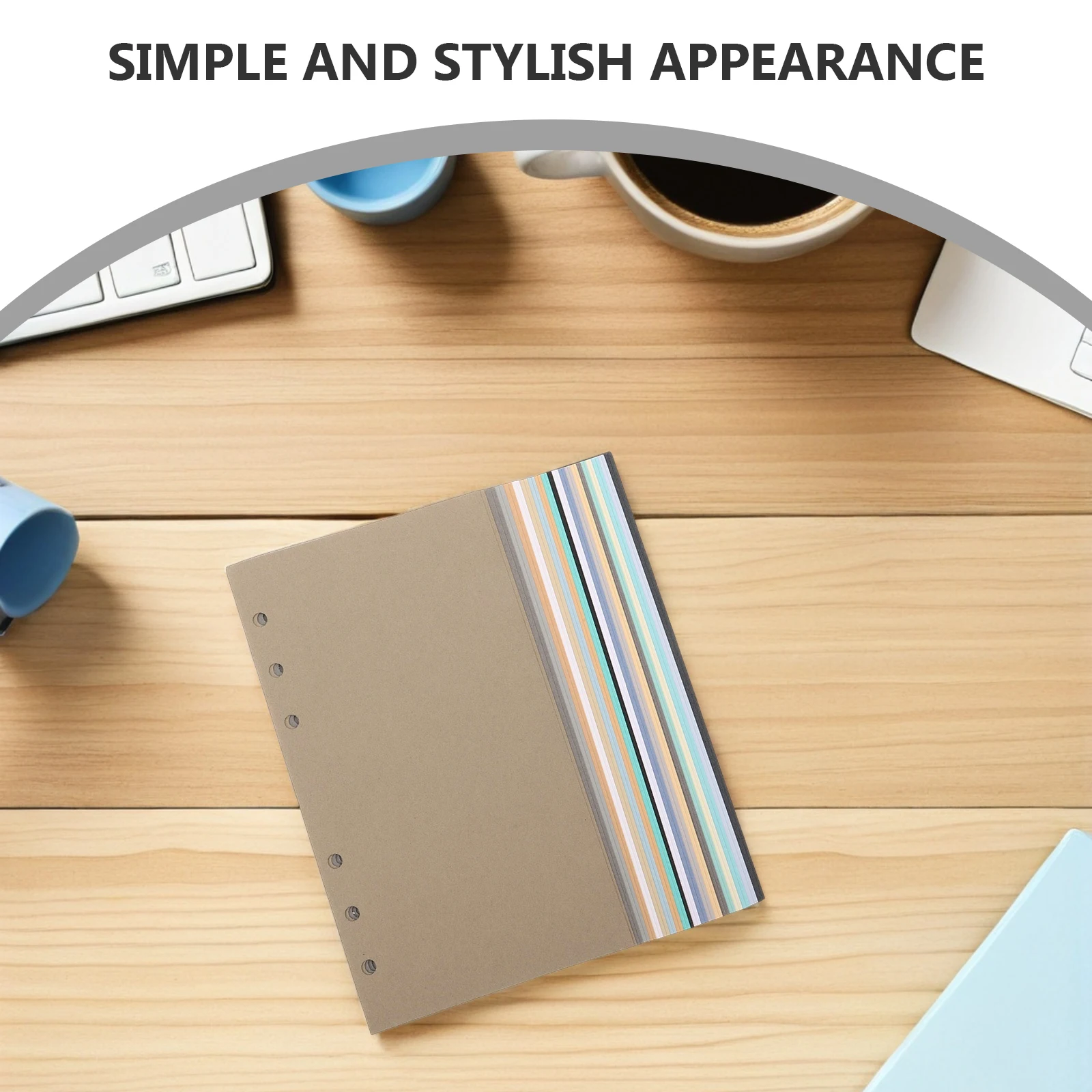 40枚 カラフルなルーズリーフ紙 A6 6穴パンチ入り 詰め替え式ジャーナルインサート バインダー交換用筆記用紙 プランナー用