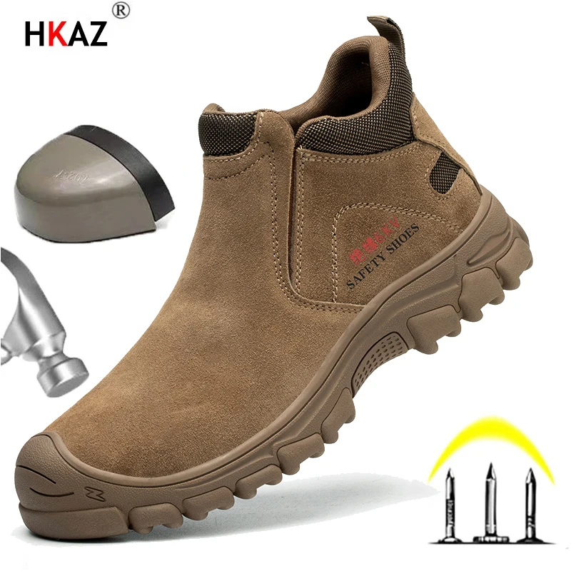 6KV Insulation Men Work Boots Puncture-Proof Safety Shoes Steel Toe Welder Protective Shoes Indestructible Shoes