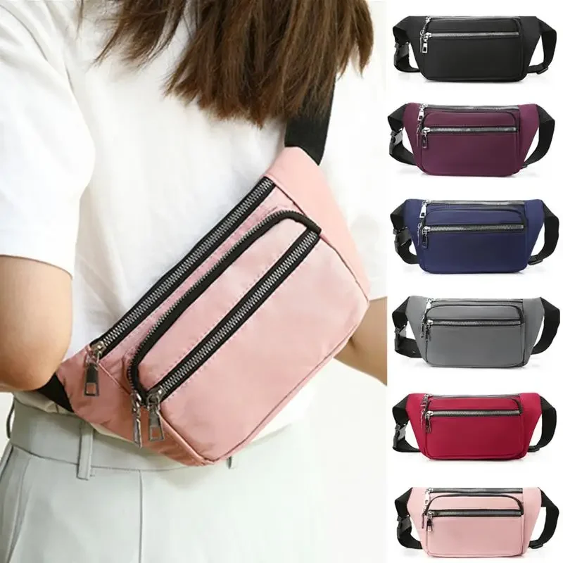 

2024 Oxford Cloth Waist Bag Zipper Chest Bag Sport Travel Girl Belly Pocket Hip Bum Bag Fashion Phone Fanny Pack for Women