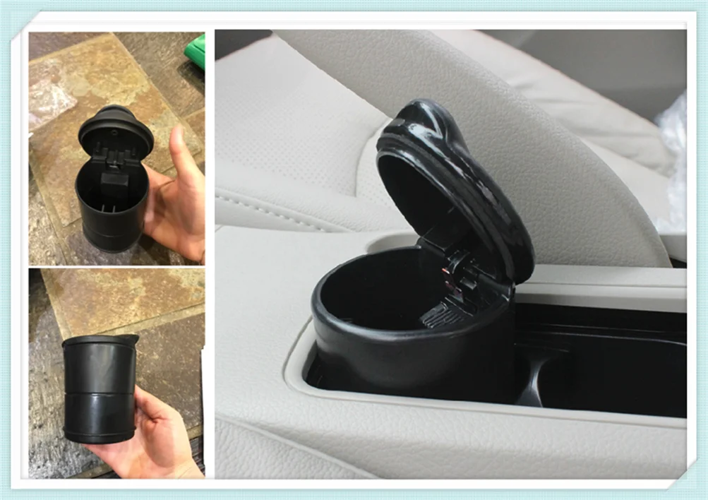 Universal Car ashtray 1pcs black High temperature resistance parts for Kia CUB Ray K2 Naimo Provo K9 Cross Carens