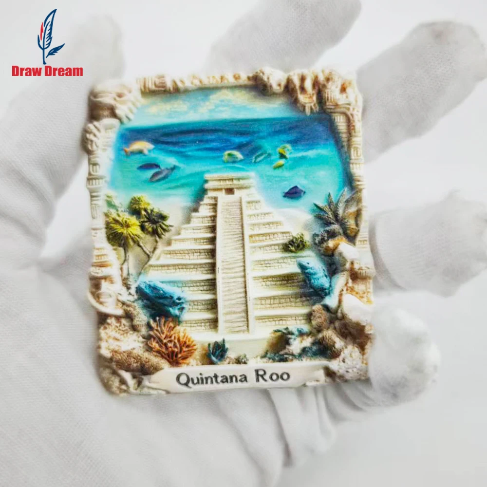 Imán para refrigerador del estado de Quintana Roo, colección de recuerdos de viajes por el mundo, adecuado para decoración del hogar y la oficina, imán magnético exclusivo personalizado para refrigerador, decoración del hogar, cocina, habitación, oficina,