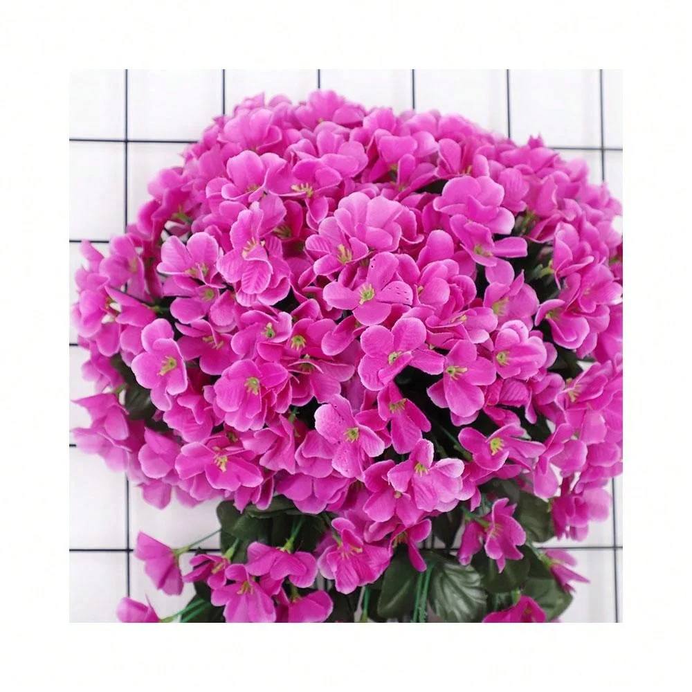 1pc Violet Hanging Flowers Artificial Decor, Petal Silk Violet Simulation Hanging Plant, Faux Hanging Violets Hanging Artificial image 2