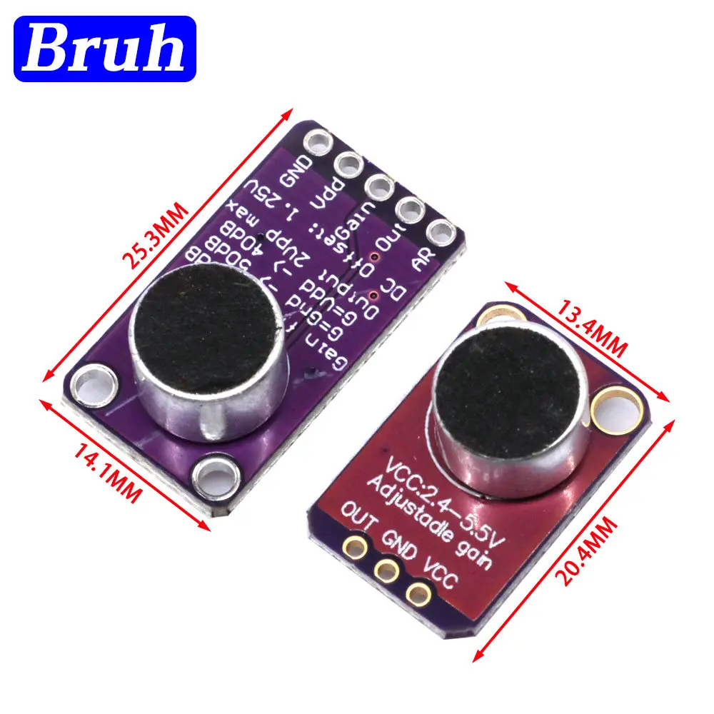 MAX4466 Electret Microphone Amplifier Module MAX4466 Adjustable Gain For Arduino MAX9814 Microphone AGC Board Sound Sensor