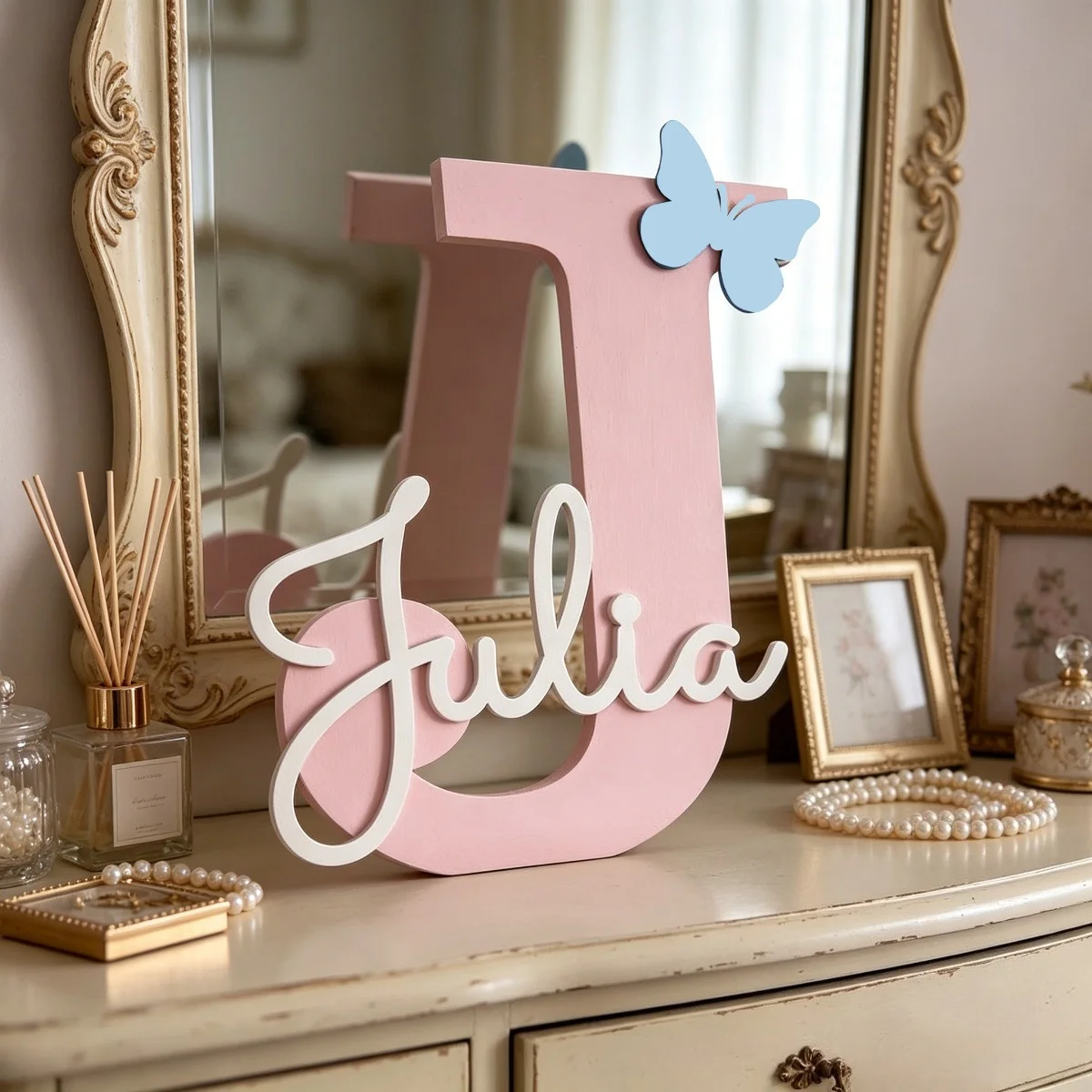 Plakat Nama Kayu dengan Huruf - Baby Nursery Name Letters ulasan dan harga