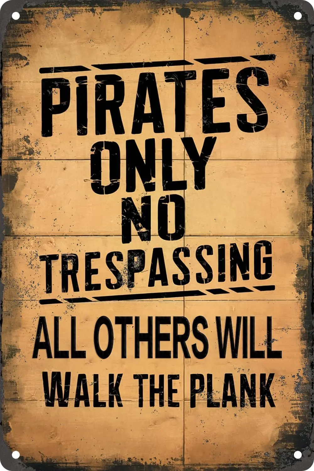 Pirates Only No Trespassing All Others Will Walk The Plank Retro Metal Tin Signs Halloween Decorations For Room Man Cave Ba sign