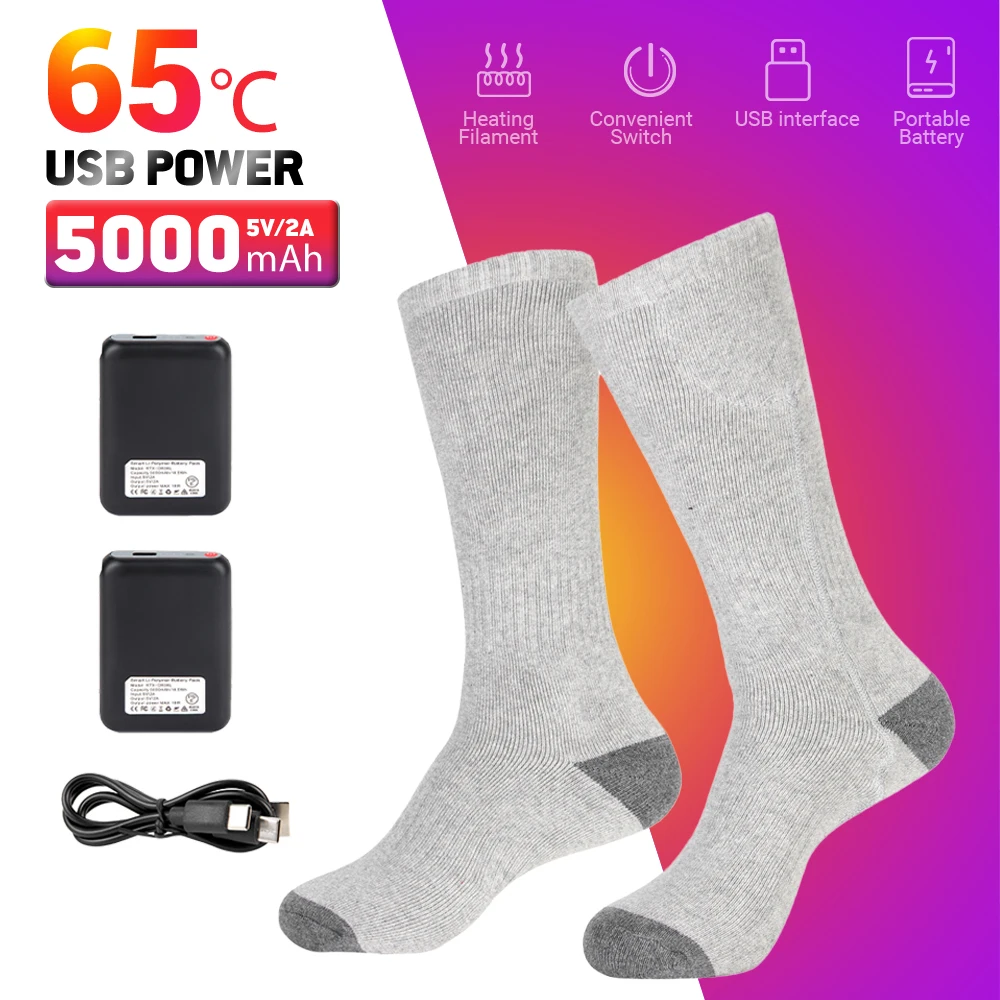 

Thermal Socks Motorcycle Outdoor Heated Socks Antifreeze Fishing Camping Hiking Ski Heating Socks Electric Heating Socks Winter