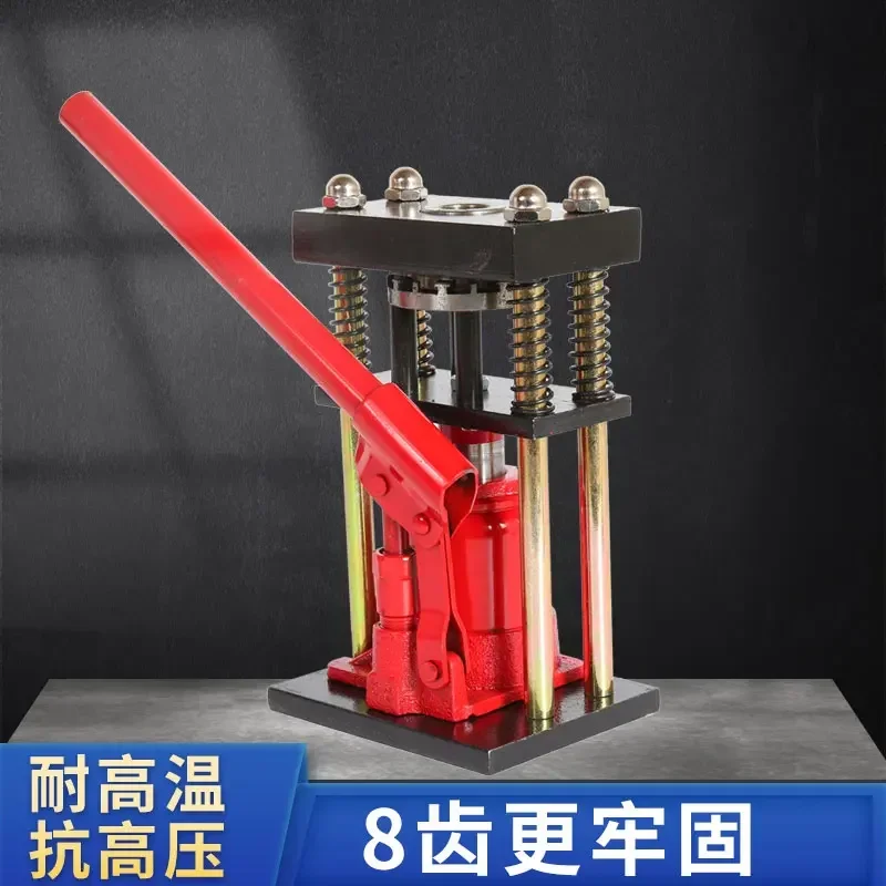 Agricultural high pressure medicine pipe sprayer hose copper joint quick pipe press hydraulic manual jack withholding machine