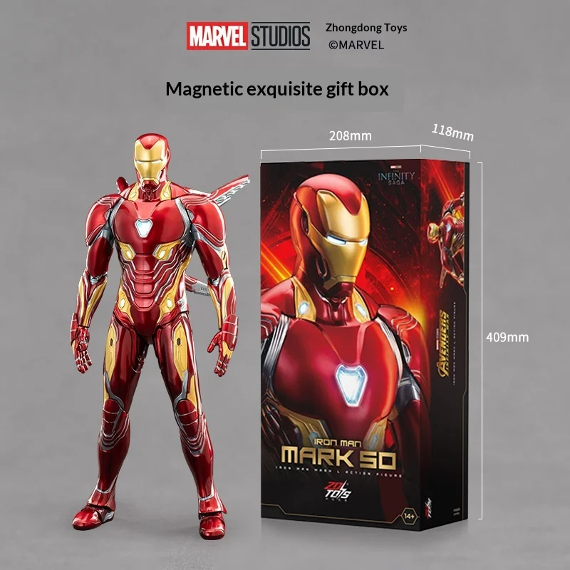Zhongdong Toys Iron Man Mk50 Action Figure Led Light Up Full Articulated 14 Inch 36Cm Marvel Avengers Collectible Statue - view 5